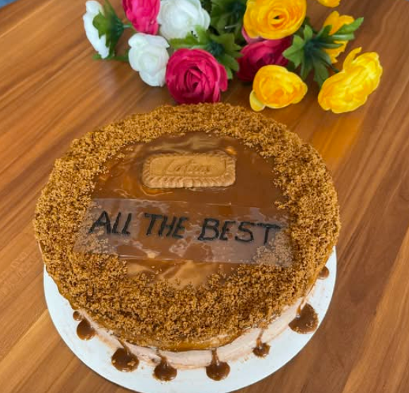 7'' Egg Free Lotus Biscoff Cake